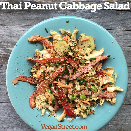 Thai Peanut Cabbage Salad