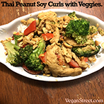 Thai Peanut Soy Curls with Veggies