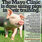 The Mayo Clinic is done using pigs in their training.
