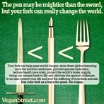 The pen may be mightier than the sword, but your fork can really change the world.