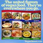 The united flavors of vegan food.