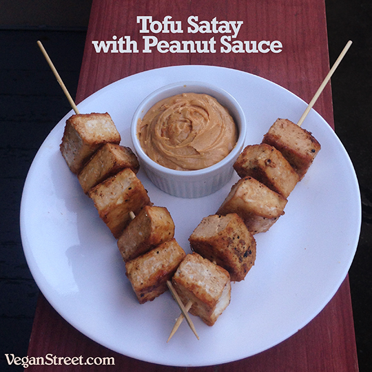 Tofu Satay with Peanut Sauce