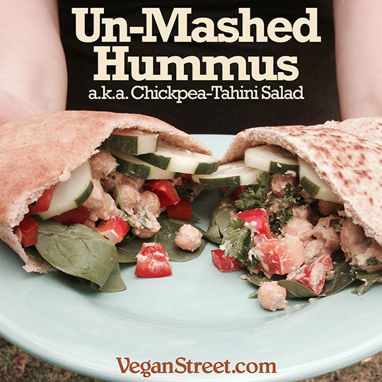 Un-Mashed Hummus (a.k.a. Chickpea-Tahini Salad)