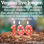 Vegans live longer.