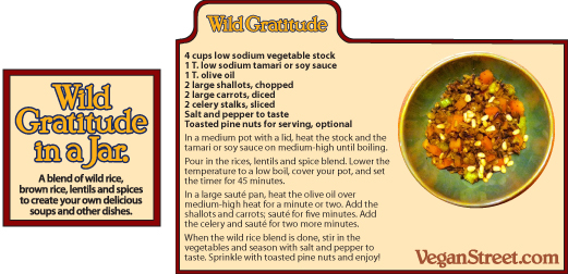 Wild Gratitude Print-out label and recipe