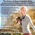 You know all those massive dust storms? Your wool sweater helped cause them.