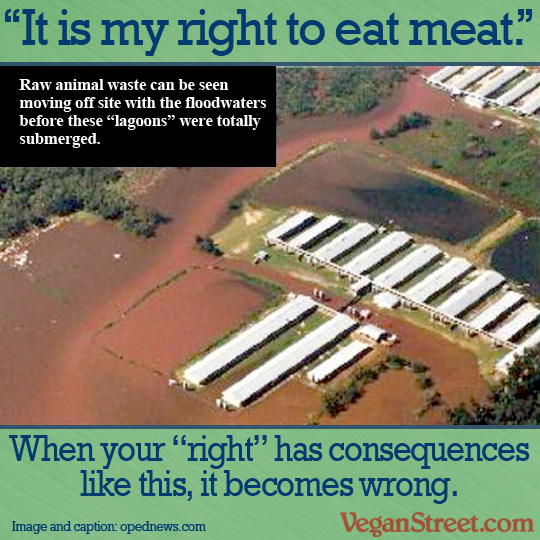 "It's my right to eat meat."